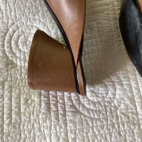 Mercedes Castillo Leather Animal Print Mules Women's Size: 9.5/39.5 - Picture 12 of 15